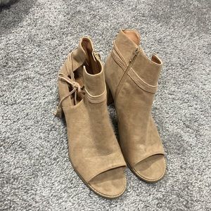 Peep Toe bootie heels